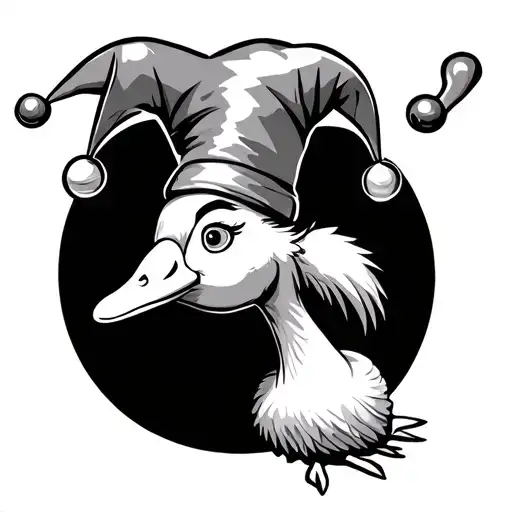 Silly Goose Being Silly Wearing Jester Hat
