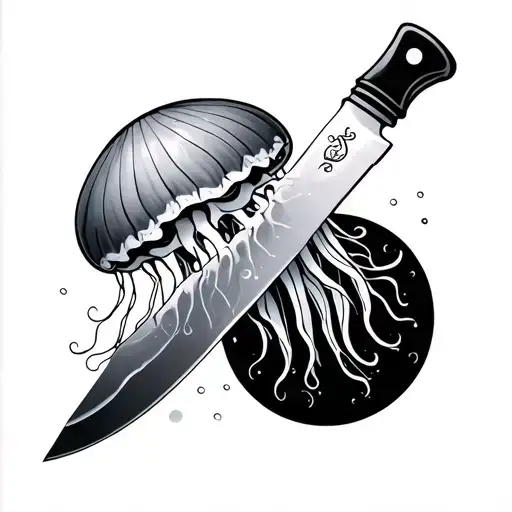 Knife With Sea Jellyfish