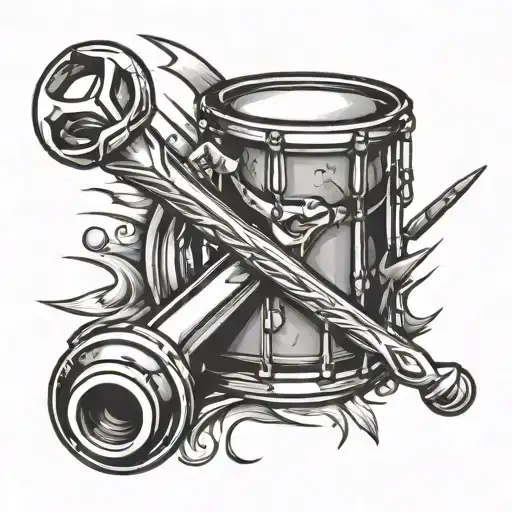 Wrench And Drum Sticks