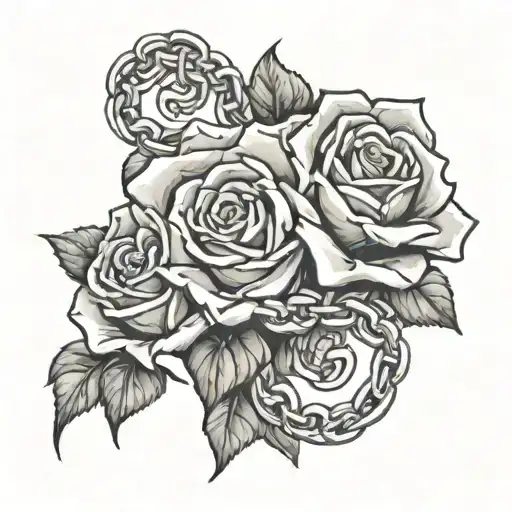 A Chain With Roses Woven Through It