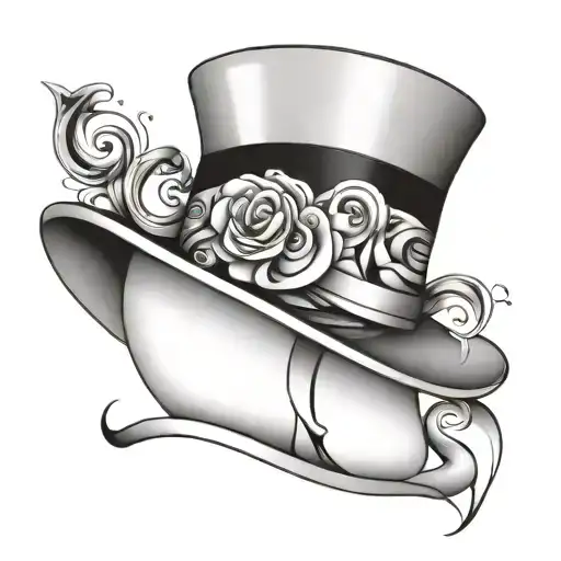 A Cuban Fedora Abstractly Deconstructed Into A Coffee Cup