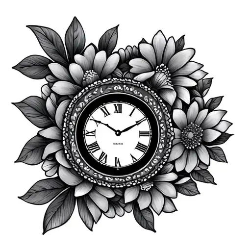 Flowers Mandala Clock