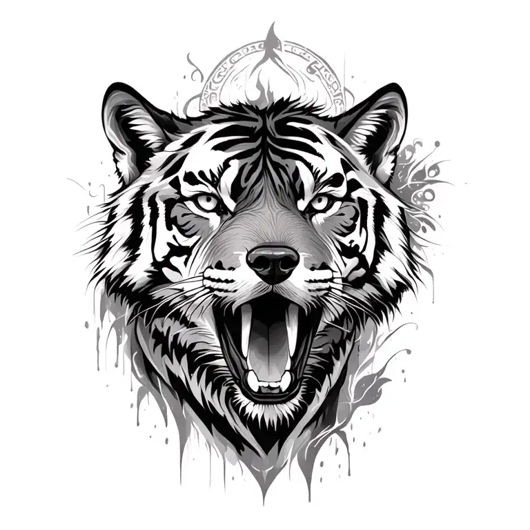 Wolf And Tiger Emerging