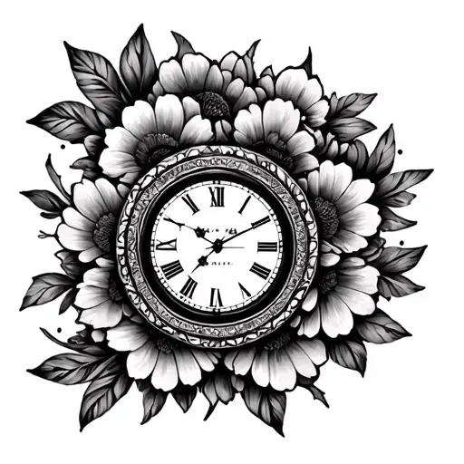 Flowers Mandala Clock Arm Sleeve