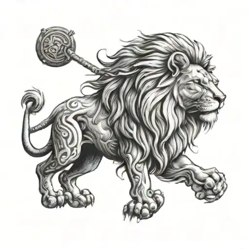 Lion With A God