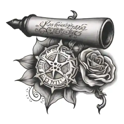 Bible Verse Spin Tattoo Design