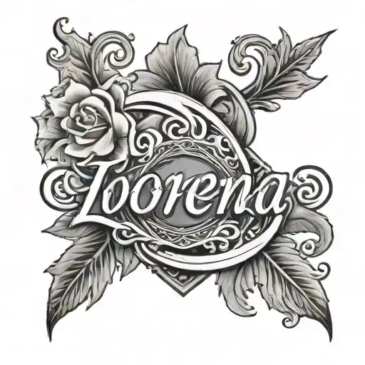 Lorena Name Written Along