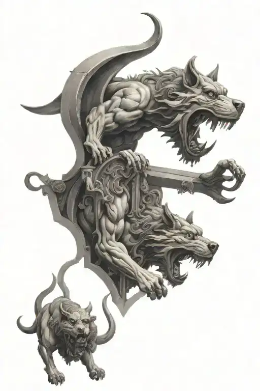 3D Cerberus Guarding The Gates