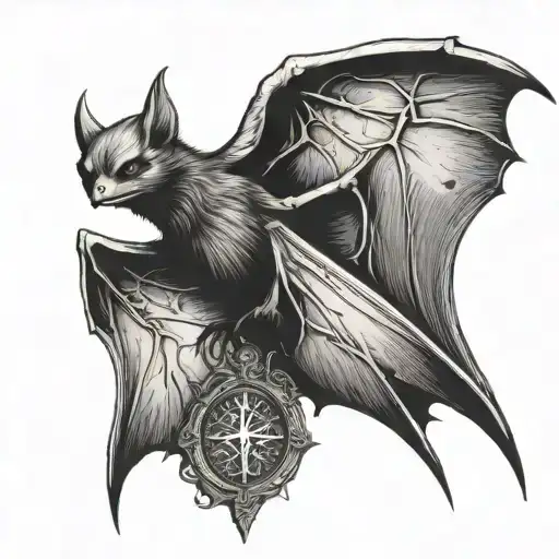 Church Steeple Bat Wings Spread