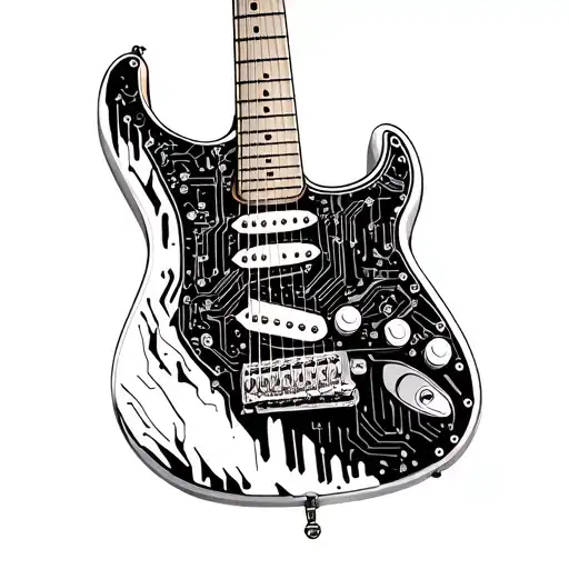 Abstract Circuit Board Stratocaster