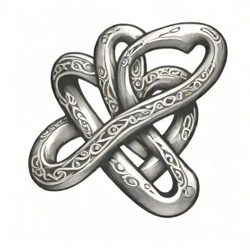 A Infinity Sign With Heart Shaped Lock