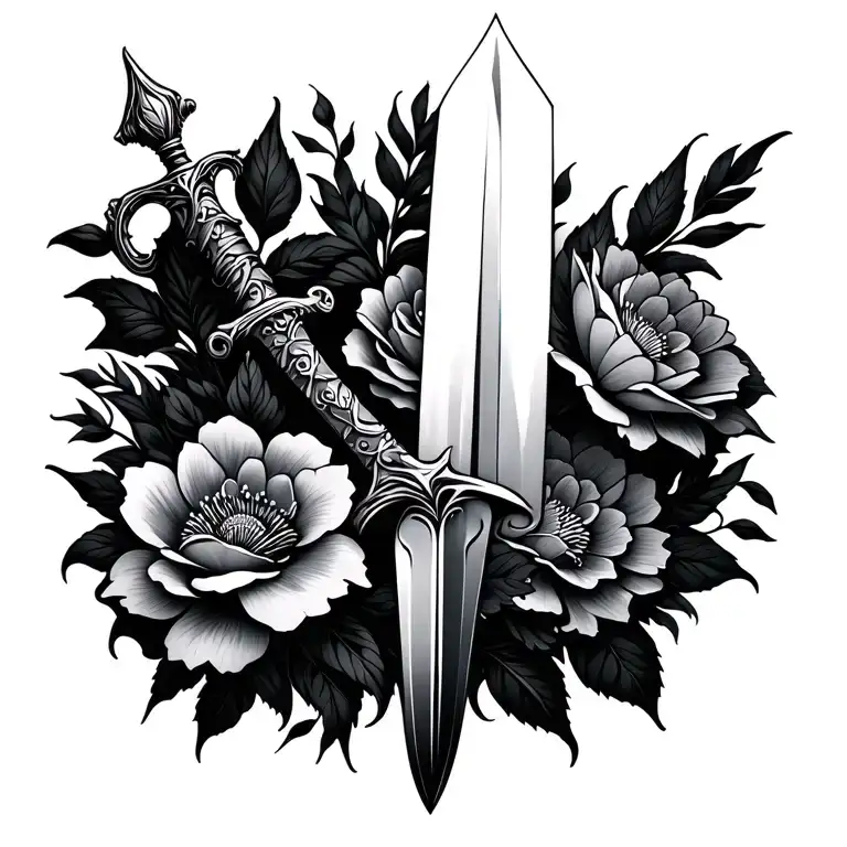 Sword With Flowers