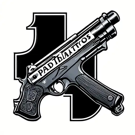 A Weapon With The Letters Dad Inside The Weapon