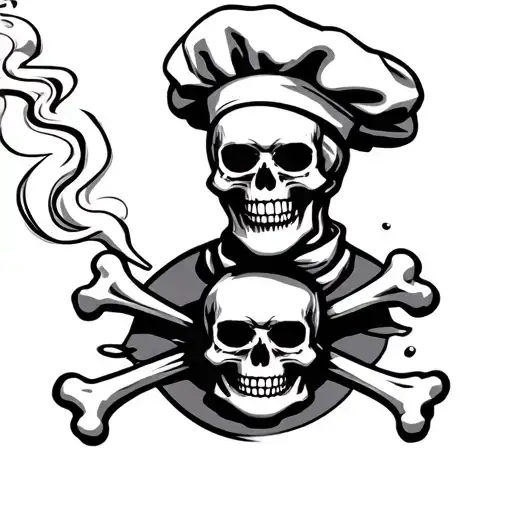 Chef Skull And Crossbones Smoking