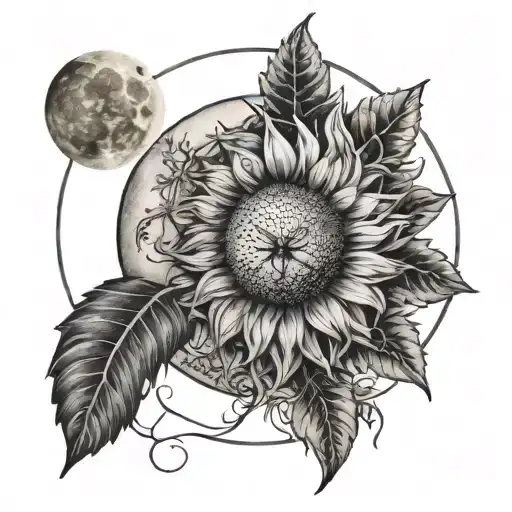 Mother Earth Tree Of Life Moon Phase Sunflower Growing