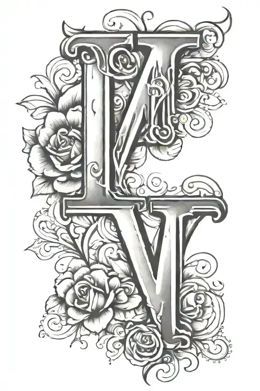 2 Letter M's Together Representing The Client's Love