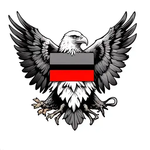 Bald Eagle German Flag Intertwined