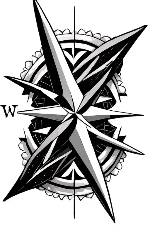Nordic Compass With Geometric Design Inspired