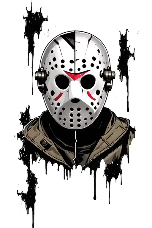 Pokemon Style Jason Voorhees Mask Split