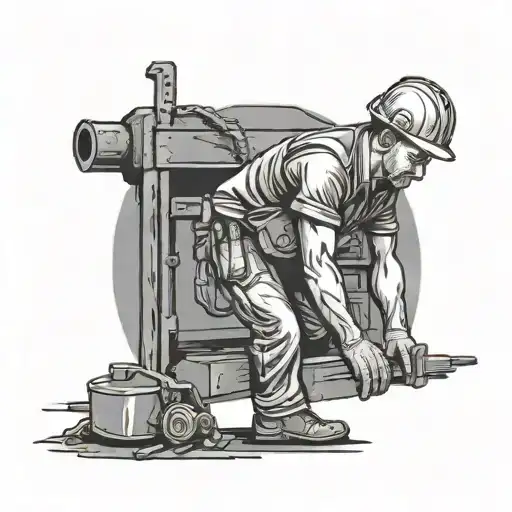 Concrete Worker Working