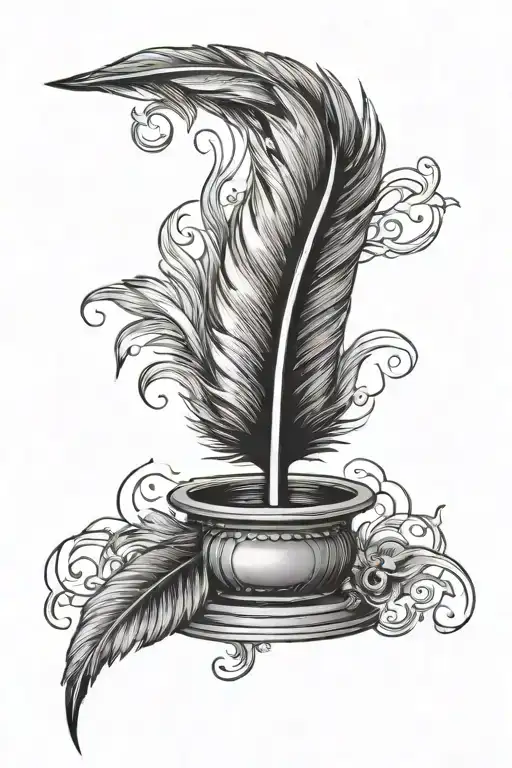 Quill In Inkwell