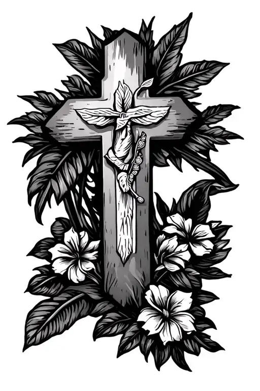 Make Me Something That Incorperates Hawaii And South Dakota With A Cross