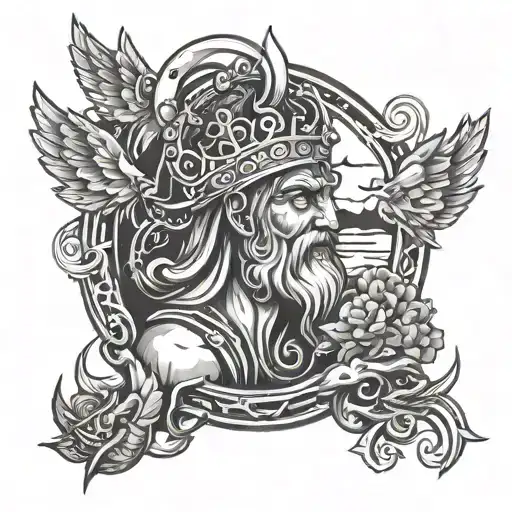 God And Outdoor Themed With 2 Symbols