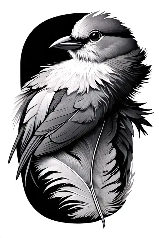 Feathers Turning Into Birds