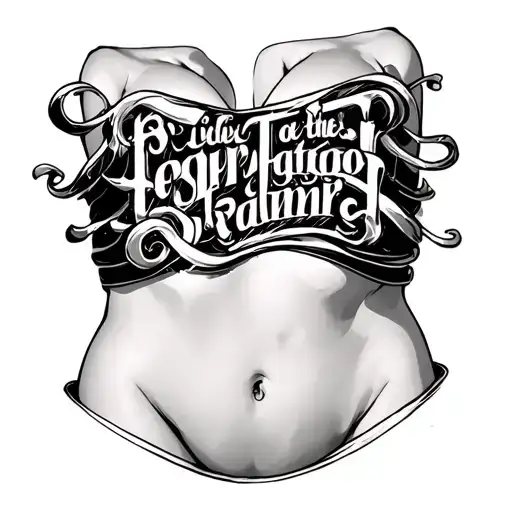 Words In The Tattoo Abdomen