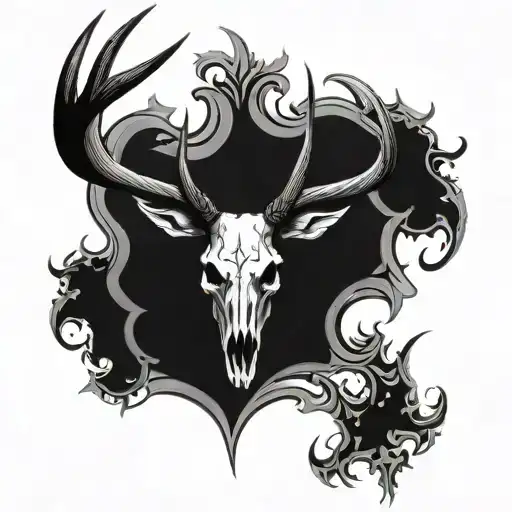 Satanic Deer Skull