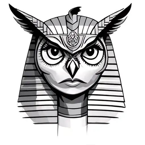 Pharaoh With The Face Of An Owl