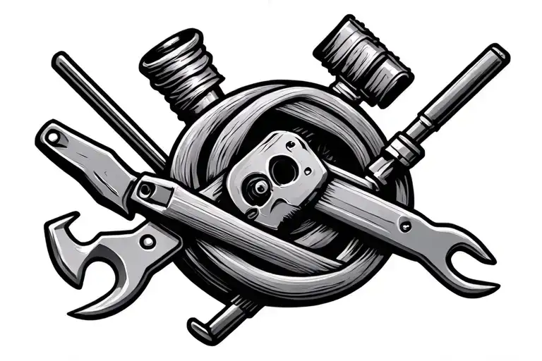 Construction And Tools Intertwined