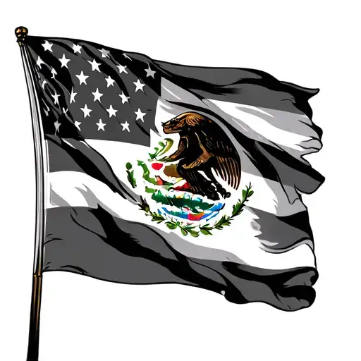Mexican American Flag