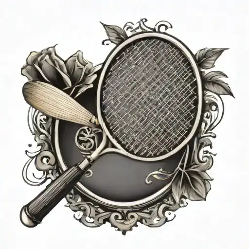 Badminton Racket With Initial A K I Want A
