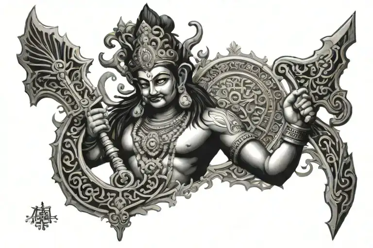Hindu God's Weapons Subtly Incorporated