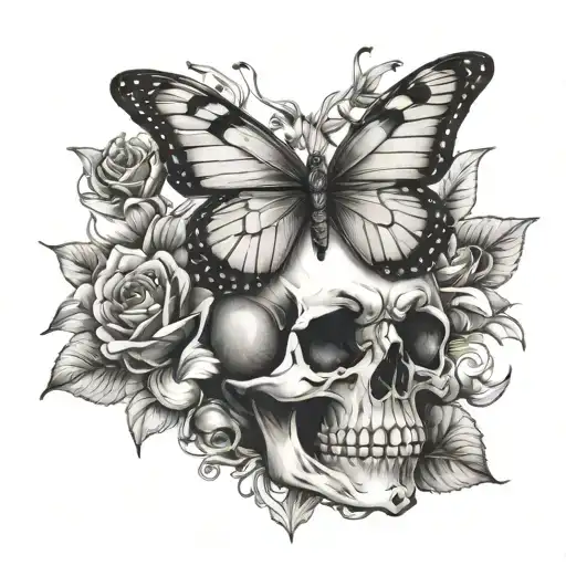 Butterfly With Skull
