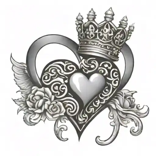 D And Crown Heart Symbolizing Love