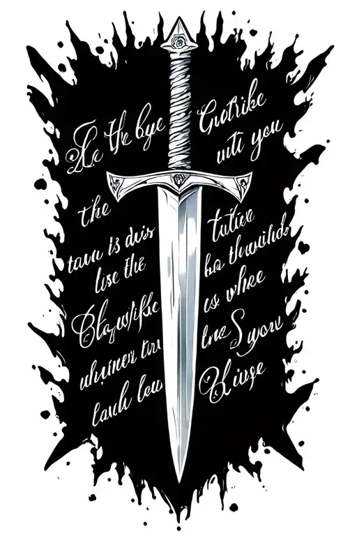 Sword With Bible Verses