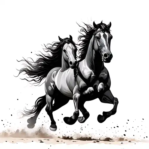 Drums And Horses Running