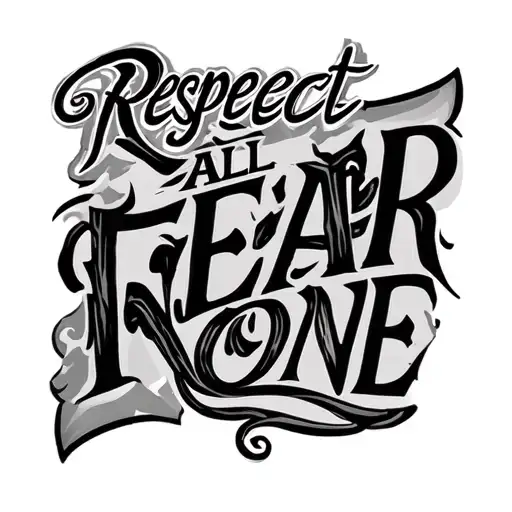 Respect All Fear None Men