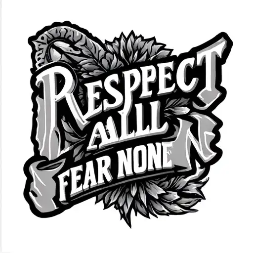 Respect All Fear None Men