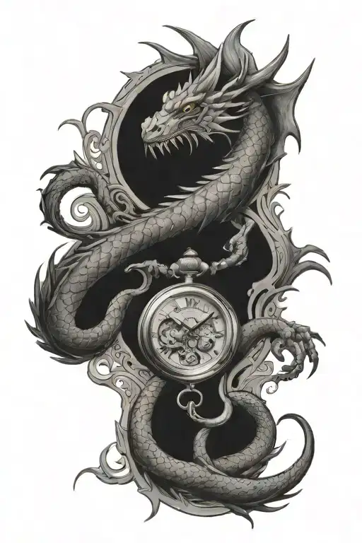A Long Dragon And Pendant Watch