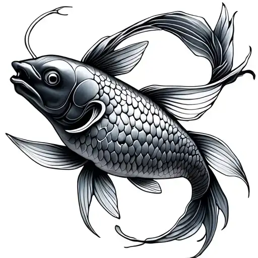 Koi Fish Zodiac Gothic