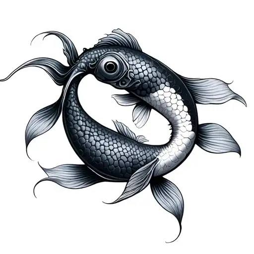 Koi Fish Zodiac Gothic