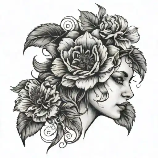 Flower With Woman's Face