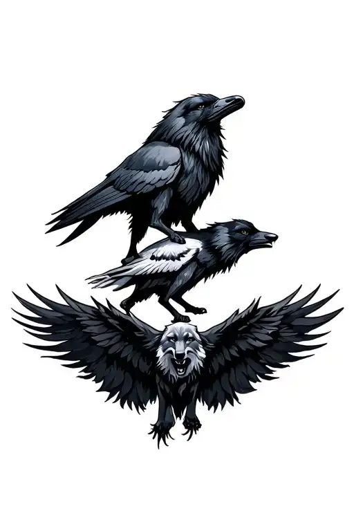Wolf And Raven
