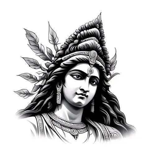 Shiva And Greek Statue