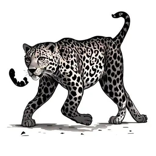 Walking Leapord And Leafe