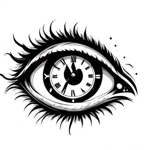 Evil Eye With Clock