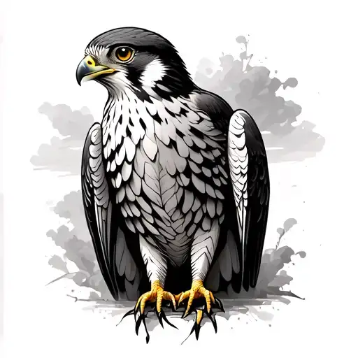 Lanner Falcon Tattoo From The Back